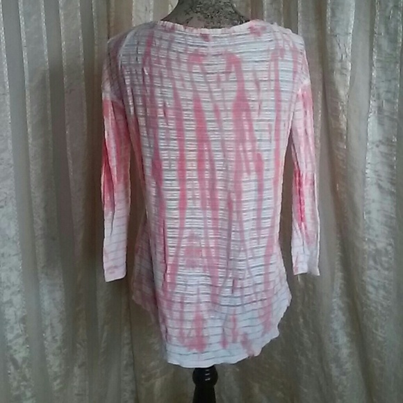 Guess Tie Dye Scoop Neck Knit Top - Picture 4 of 6